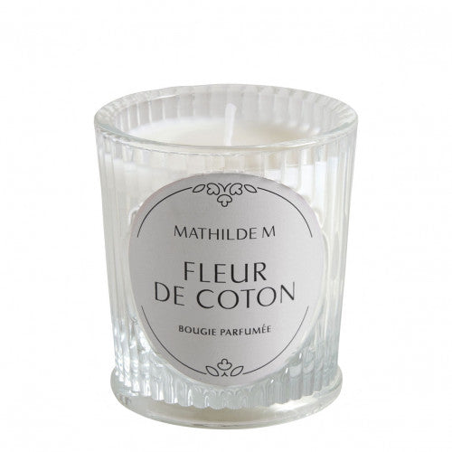 Set escayola perfumada + vela perfumada + mikado "Fleur de coton"
