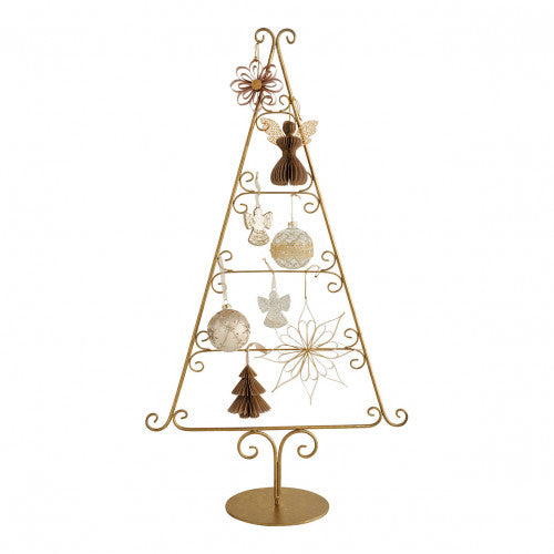 Árbol de Navidad de metal dorado
