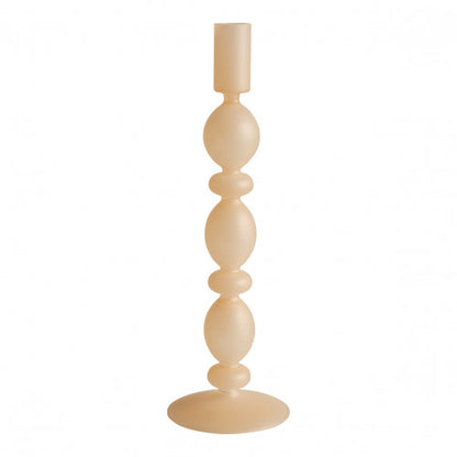 Set de 3 candelabros beige mate