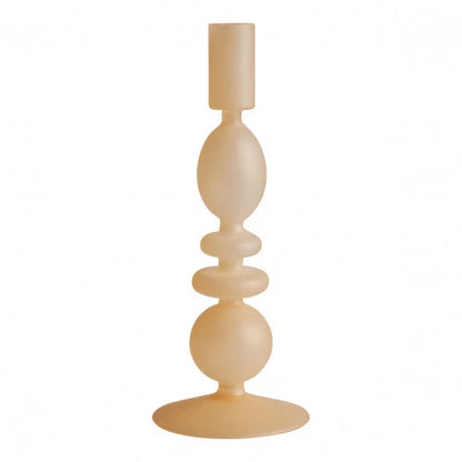Set de 3 candelabros beige mate